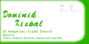 dominik kispal business card
