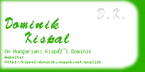 dominik kispal business card